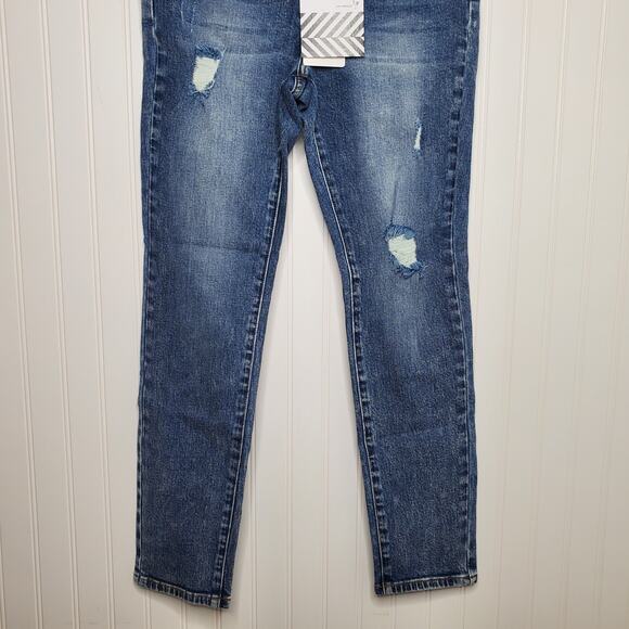 Free People x Sandrine Rose Women's Snow Ripped Jeans Size 29 NWT High Rise Blue - Picture 3 of 9